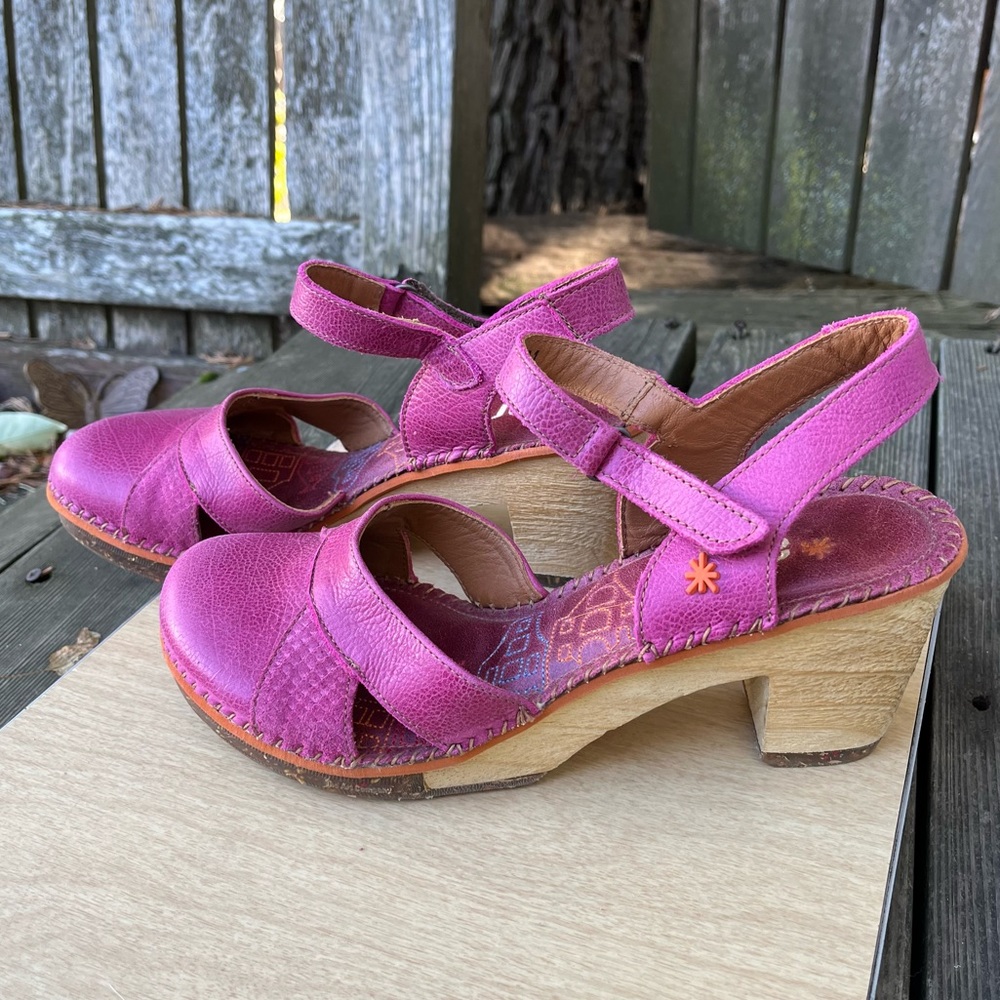 The Art Company Amsterdam 313 Closed Toe Sandal Heels In Pink Sz 41